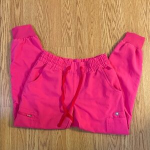 Figs Hot Pink Drawstring Jogger Sweatpants SP